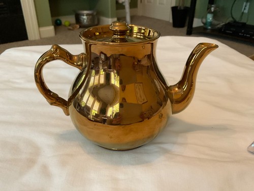 Copper colored luster - colored, teapot