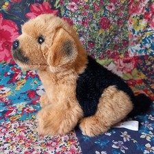 ANIMAL ALLEY 10" BLACK & BROWN PUPPY DOG SOFT TOY PLUSH STUFFED ANIMAL TOYS R US