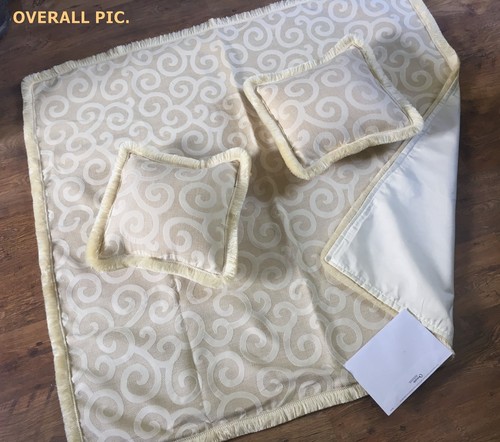 Cream cotton single bedspread - cotton,