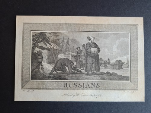 Antique 1789 print russians - antique,
