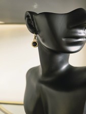 BIBA Black & Gold Charm Hoop