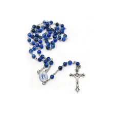 Blue catholic rosary - beads,
