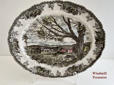 JOHNSON BROTHERS FRIENDLY VILLAGE OVAL PLATTER HARVEST TIME - FAB 34cm L