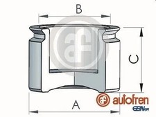 Front piston brake caliper - front,
