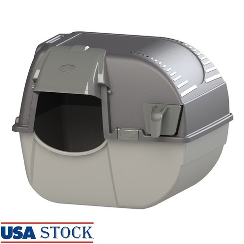 Self cleaning cat litter box - self,