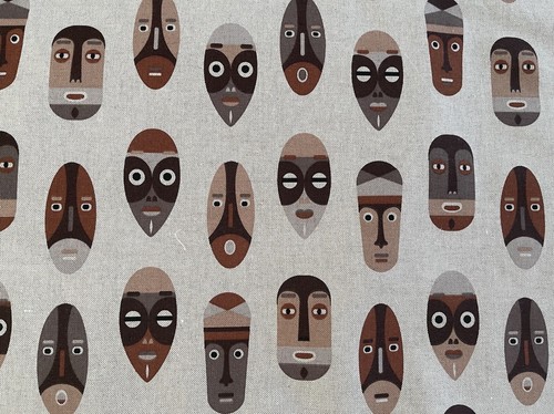 Tribal mask printed - tribal,
