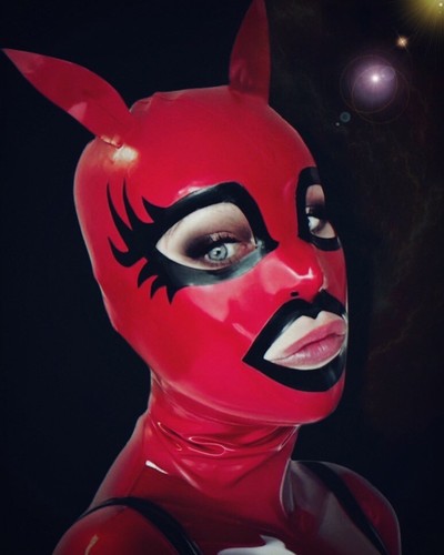 Latex gummi rubber hood - latex, hood/mask