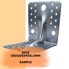 Large Corner Brackets - Heavy Duty Steel Angle Brackets KP2E 105x105x90x1.5mm