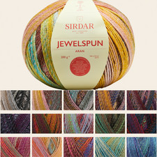 Sirdar Jewelspun Aran 200g Knitting Yarn Knit Crochet Wool All Shades Acrylic