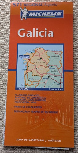 Michelin map galicia - -, (spain)