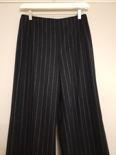 Amanda Wakeley Black Virgin Wool Trousers Size 12 Brand New BNWOT
