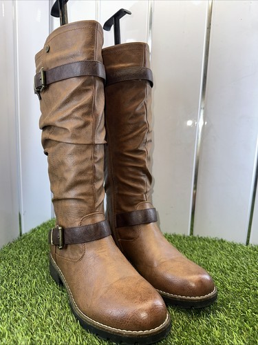 Ladies lotus knee high boots - knee,