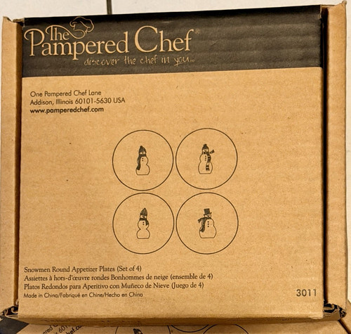 Pampered chef snowman round - snowman,