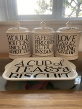 New Emma BRIDGEWATER Tea Toast Canisters Set of 3 Kitchen Storage Containers