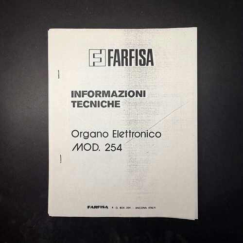 Vintage farfisa model 254 - vintage,