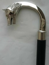 Vintage Silver Brass Wolf Head