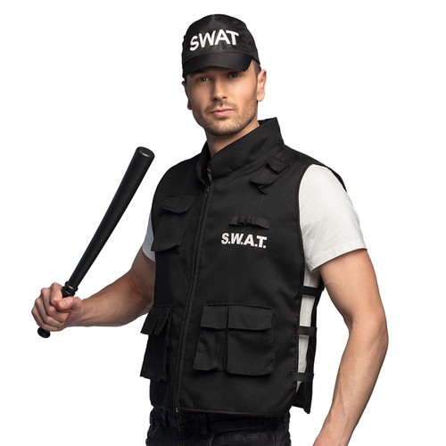 Adult swat vest black - vest,