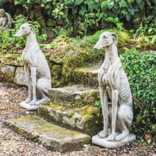Pair Of Large Sitting Grey