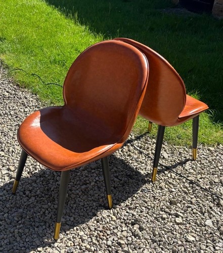 Italian leather scoop back - leather,