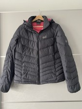 Jack Wolfskin Women’s Blue 90% Duck Down Stormlock Microguard Hooded Coat UK 12