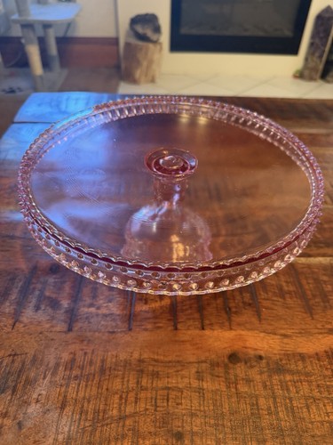 Vintage pink hobnail glass - pink,