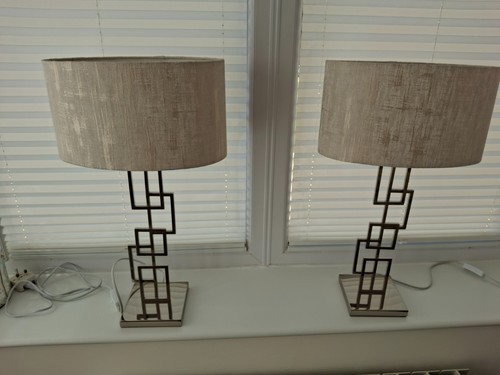 Pair contemporary chrome - a,