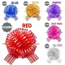 LARGE 50mm PREMIUM GIFT PULL BOW WEDDING CAR BIRTHDAY FLOWER HAMPER BOWS UK