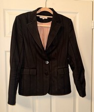 Next tailored black pinstripe suit. Size: 10