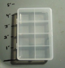 8 Compartment Clear Plastic