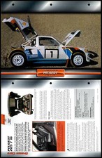 Peugeot 205 T 16 - 1984 - Sports Atlas Dream Cars Fact File Card