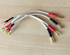 VAN DEN HUL SNOWTRACK  SPEAKER JUMPERS X 4  -  GOLD PLATED BANANAS AND SPADES