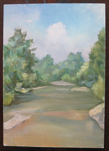 Oil painting landscape - painting, of