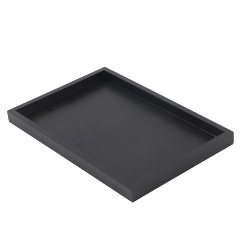 Black rectangular wooden tea - rectangular,