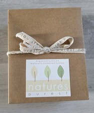 NATURES PUREST - 3 MUSLIN SQUARES - ORGANICALLY GROWN NATURALLY COLOURED COTTON