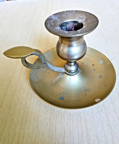 Brass wee willy winky candle - wee,