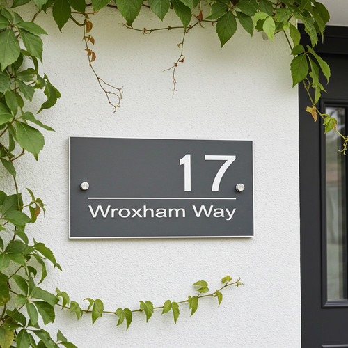 Modern house signs number - modern,