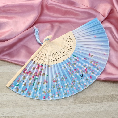 Silk folding fan - fan, chinese