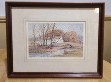 Mike Booth Signed Print Malham Yorkshire Dales Landscape Watercolor Painting Ltd