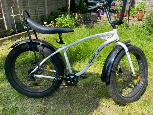 White fat bike very clean - fat, bike,