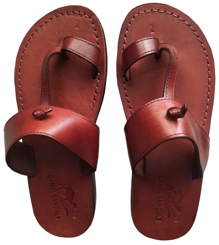 Brown leather roman jesus - brown,