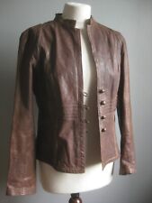 STEAMPUNK REAL LEATHER JACKET 10 8 military victorian distressed pirate theatre