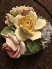 Adderley bone china Posy table decoration. Tip Of One Leaf Is Missing. See Photo