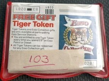 VINTAGE TIGER TOKENS X 103  ESSO PETROL  1980S 