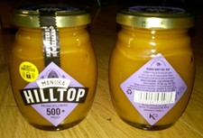 2 x Hilltop Manuka MGO 500+ Monofloral Honey 225g - EXP: 12/2027 - x 2 Jars