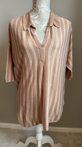 Poetry coffee beige striped - ,