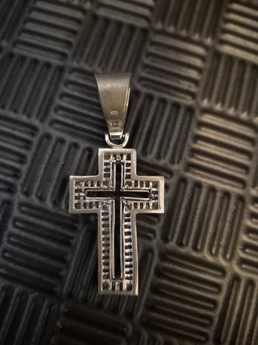 Sterling silver cross - silver, pendant