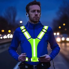 LED warning vest USB bicycle