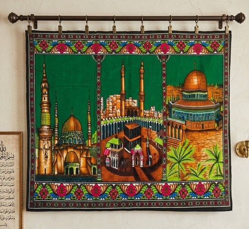 Vtg islamic woven velvet - vtg,
