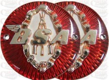 BSA C11 Round Tank Badges
