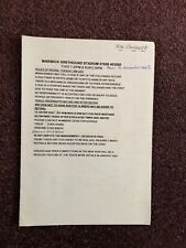 Greyhound racing race card /